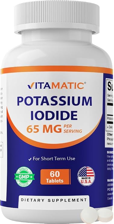 Vitamatic Potassium Iodide 65 mg per Serving - 60 Tablets - KI Pills