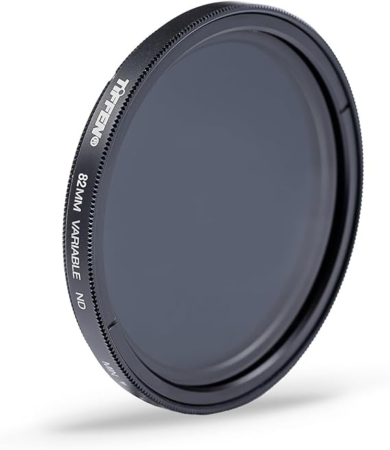 Tiffen 82VND 82mm Variable Neutral Density Camera Filter|2 to 8-Stop|Light Control|Film and Digital/Video/Photography
