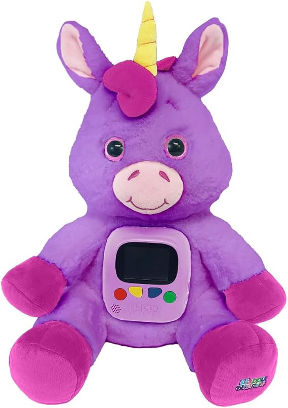 Happy Nappers Photoflix - Beebee Purple Unicorn Plush & Video Viewer