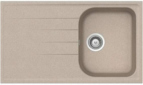 Schock Lithos D100A58N Sink, Cristalite Plus, Oat, 86 x 50 x 20 cm