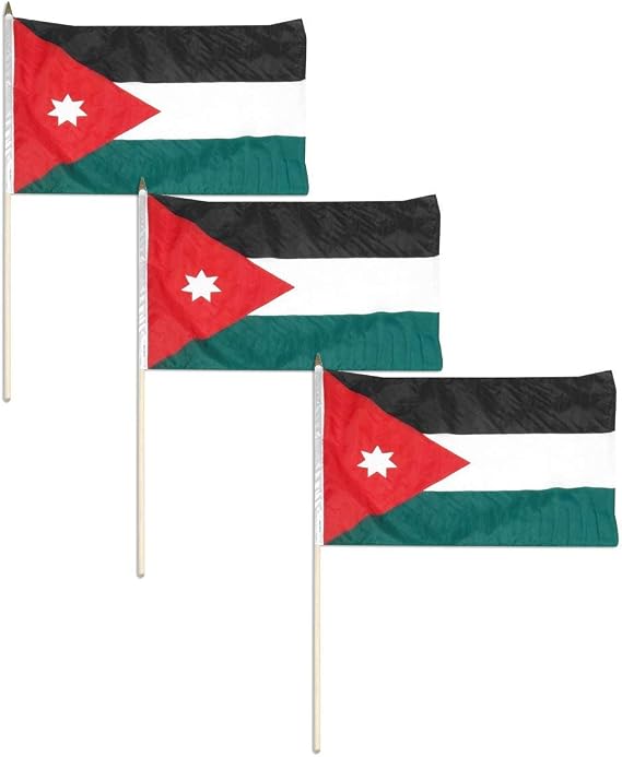 Flags Connections Jordan Flags, 12 X 18 Inch, 3 Pack
