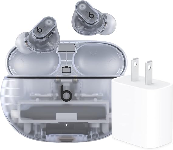 Beats Studio Buds + in Transparent with Apple 20W USB-C Power Adapter