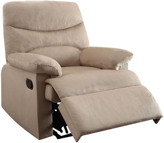 Acme Furniture 00702 Arcadia Recliner, Beige Woven Fabric