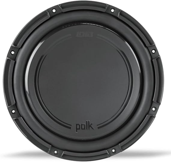 Polk Audio DB1242 DVC - DB+ Series Shallow 12 Inch Subwoofer, Marine and Car Audio Subwoofers, 26Hz-200Hz Frequency Response, Dual 4-Ohm Voice Coils & Polypropylene Woofer Cone