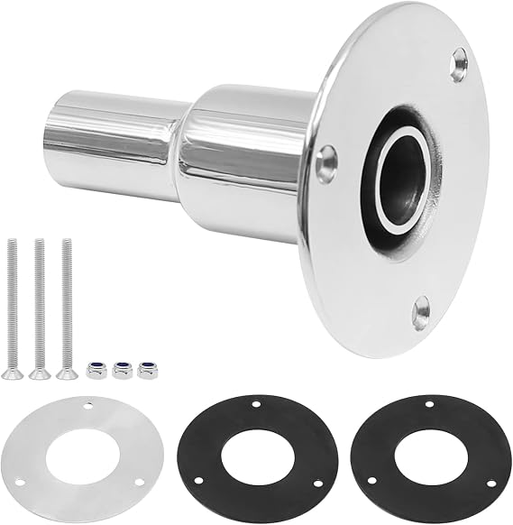 Anxingo 316 stainless steel thru hull/ex-haust fitting 24mm Tube Pipe Socket Hardware For Webasto Eberspacher (Straight)