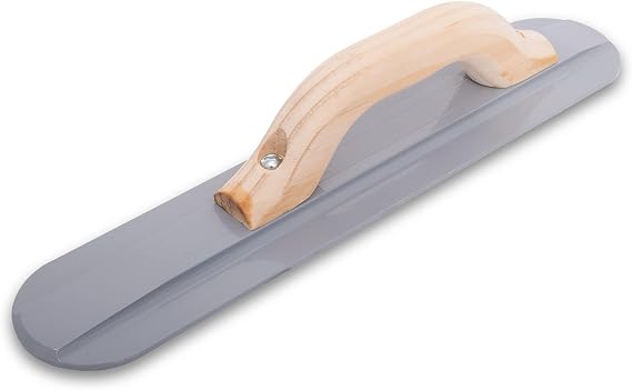 MARSHALLTOWN Round End Magnesium Hand Float, 16 Inch x 3-1/8 Inch, Standard Wooden Handle, Eliminates Float Marks, Provides Smooth Finish, Assembled in USA, Concrete Float, 143
