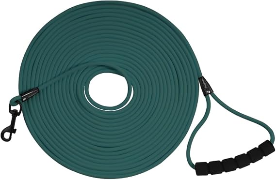 Dog Training Leash for Large Dogs, 6ft x 3/8 inch, Waterproof, Long (Dark Green, 50FT)