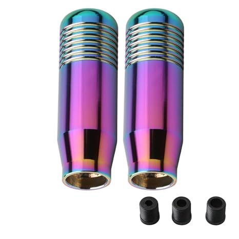 2 Pcs (Neon Color) Gear Shifter Knobs and Adapter Replacement