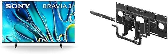 Sony 43 Inch 4K Ultra HD TV BRAVIA 3 LED Smart Google TV Ultra-Slim TV Wall Mount Bracket for Select BRAVIA TV's (SU-WL905)