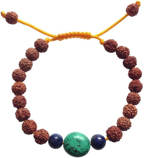 Hands Of Tibet Tibetan Mala Rudraksha Wrist Mala/Bracelet for Meditation