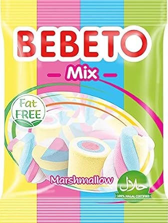 Bebeto Mix Marshmallows 9.7 oz, Halal Soft & Fluffy Candy by Kervan