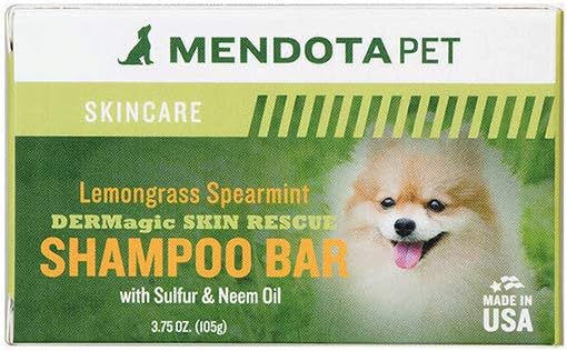 DERMagic Skin Rescue Shampoo Bar, Lemongrass & Spearmint, 99% Organic, 3.75 oz.
