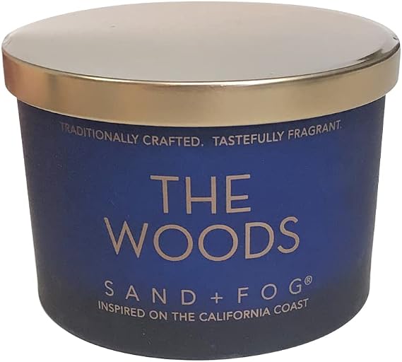 Sand + Fog Scented Candle - The Woods Additional Scents and Sizes 100% Cotton Lead-Free Wick - Luxury Air Freshening Jar Candles - Perfect Home Decor 12oz