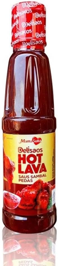 Mama Suka Delisaos Series Hot Lava Saus Sambal Pedas Sambalpudas, 4.1 fl oz 130 ml