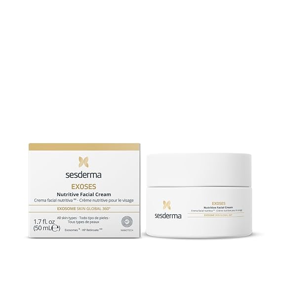 Sesderma EXOSES Cream, Daily Moisturizer with Exosomes, Radiant, 1.7 oz | Cosmetic-Grade Exosomes, Nourishing Formula, Radiant & Smoother-Looking Skin, Suitable for Most Skin Types