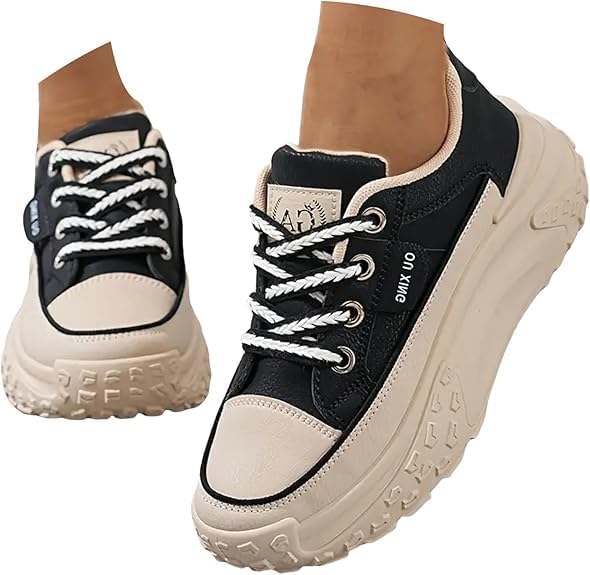 Chunky Sneakers for Women Platform Sneakers Sports Shoes Anti Slip with Thick Sole Breathable Fashion Running Sneakers