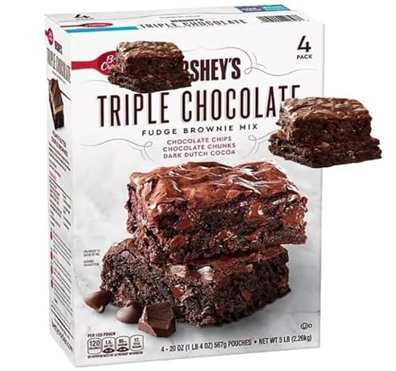 Triple Chocolate Brownie Mix, Bakes 80 Brownies, 5 lbs.