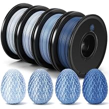HOMIEE PLA 3D Printer Filament Bundle, PLA 3D Printing Filament 1.75mm Pack, 250g X 4 Spools Pack 3D Printer Filament, Compatible with Most FDM Printer and 3D Pen, Navy Blue