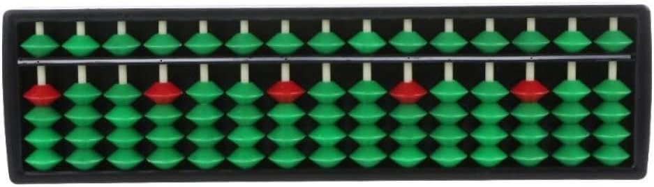 Abacus Math Abacus Portable 15 Digit String Math Calculator Kids School Math Learning Tool Green