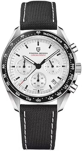 Pagani Design 1701 Watches for Men, Chronograph, VK63 Japanese Quartz Movement, Stainless Steel Bracelet, Water Resistant to 330 Feet（100m）, Sapphire Glass Sports Watch for Men.