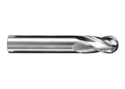SGS 39106 1B 4 Flute Ball End General Purpose End Mill, Titanium Nitride Coating, 364 Cutting Diameter, 764 Cutting Length, 18 Shank Diameter, 1-12 Length