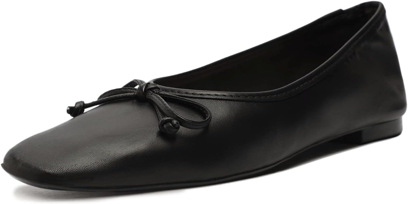 SCHUTZ Women's Ballerina Arissa Bow Leather Flat