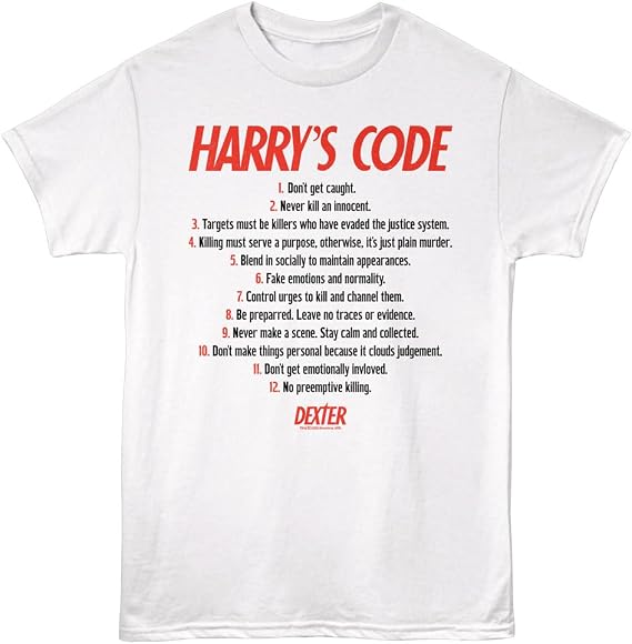 American Classics Dexter Harry's Code White Graphic Crew Neck T Shirt
