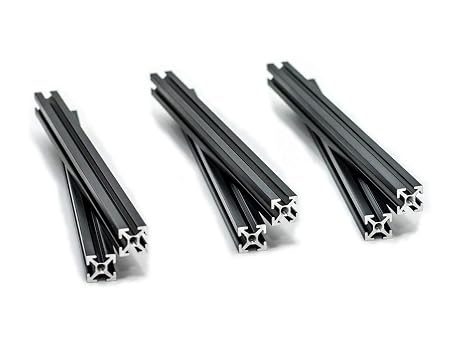 150x10x10mm Beam, Black anodised (Pack of 6)
