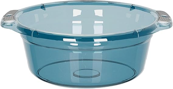 Plastic Basin, Portable Wash Tub with Handles for Kitchen, Bathroom, Laundry Use (M)
