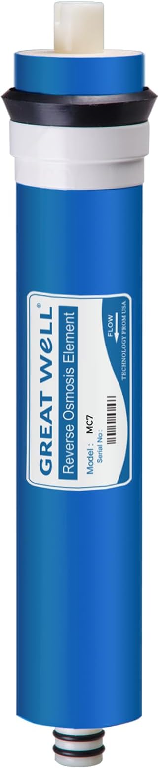 iSpring Greatwell NSF Certified Reverse Osmosis Membrane 75 GPD 11.75 X 1.75, Replacement Fits Standard Under Sink RO Drinking Water Filtration System, MC7