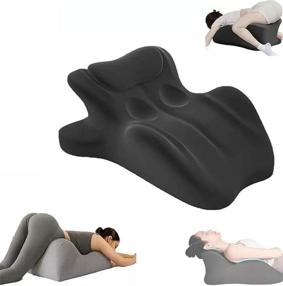 Sweet Spot Pillow, 27 Degree Angle Perfect Position Couple Pillow Enhance Experience, Sweet Love Nest Spark Wedge Cushion, Rebound Memory Foam Ergonomic Posture Support for All Postures (Black)