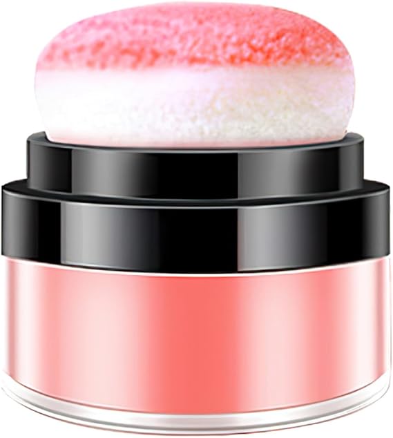 Loose Blush for Cheeks with Puff Portable Mineral Makeup for Women Suitable for Valentine’s Day and Mother’s Day