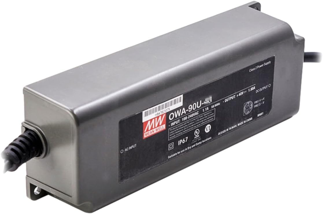 Mean Well OWA Series 90W 12V 7.5A LED Power Supply Adapter, OWA-90U-12 AC-DC US Gauge