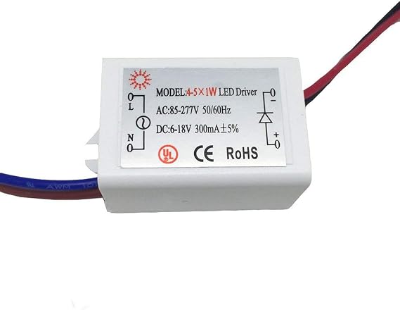 BSOD Led Light Driver Tranformer Led Constant Current 300mA Driver 4W 5W Led Power Supply Input Voltage AC85-277V Out DC6-18V for led Lighting(4-5W)