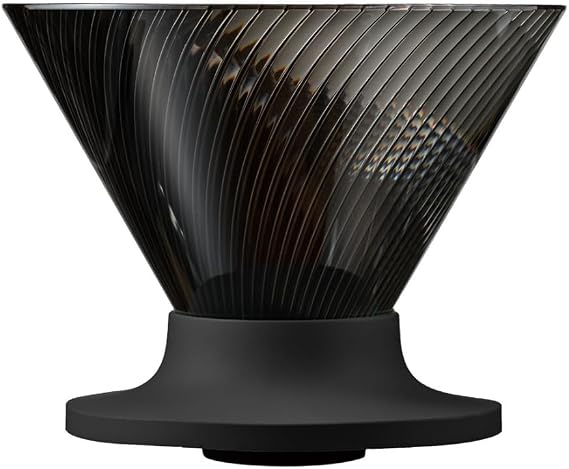 HARIO V60 VDN-01-B Dripper NEO for 1-2 Cups, Tritan Resin, Spiral Rib, Black, Made in Japan