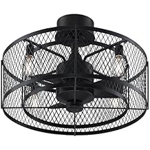 Fanimation Studio Collection LP8350BLAZ Vintere Caged Ceiling Fan with LED Light Kit, 20 Inch, Aged Bronze
