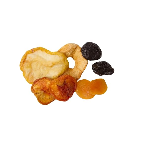 Traina Foods - Select Mixed Dried Fruit, 25 Pounds, Premium Sun-Dried Peaches, Pears, Pitted Prunes, Mediterranean Apricots, and Apple Rings