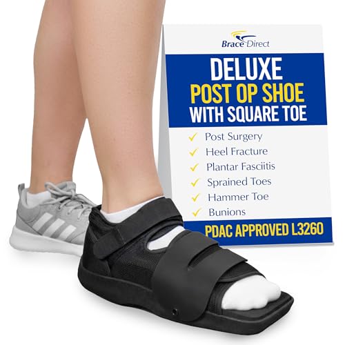 Deluxe Post Op Shoe - Adjustable Medical Support for Broken Toes, Foot Injuries, Fractures, Bunions and Surgical Recovery L3260 - Size XS Mens US 4-5.5  Womens US 4.5-6.5