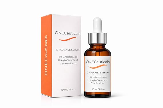 C Radiance Serum, Vitamin C Serum, 15% L-Ascorbic Acid, 1% Alpha Tocopherol, 0.5% Ferulic Acid, Optimized pH 3.0, 1 fl. oz