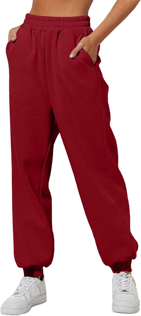 Sweatpants Women Baggy Wide Leg Fleece Lounge Bottoms Workout Gym Active High Waisted Comfy Joggers Casual Pants