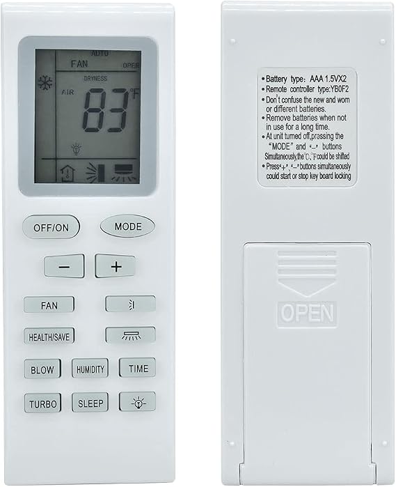 Meide YB1F2 Gree A/C Remote Control for Gree Air Conditioning YB1F2 YB1F2F YB1FA YB1FAF Air Conditioner Remote Controller (xfan)