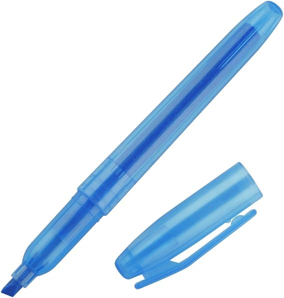eBuyGB Slim Fluorescent Highlighter Pen, Blue