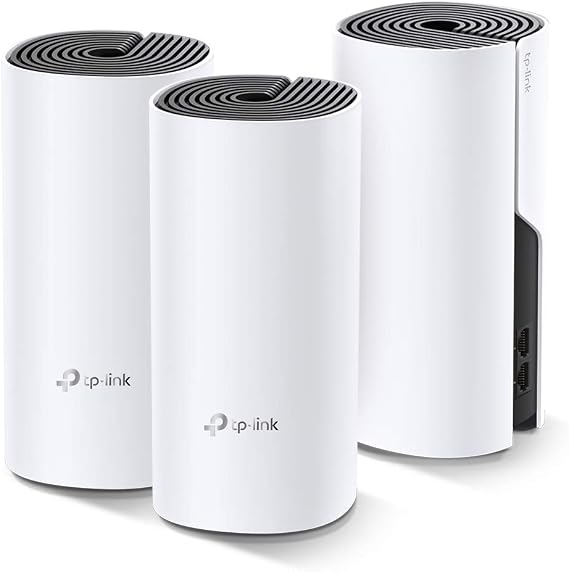 TP-Link Deco Whole Home Mesh WiFi System Up to 5,500 Sq.ft. Coverage, WiFi Router/Extender Replacement, Gigabit Ports, Seamless Roaming, Parental Controls, Works with Alexa(Deco M4 3-Pack)