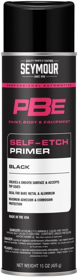 SEYMOUR PAINT PBE Professional Self Etching Primer Black | Creates a Smooth Surface and Accepts Topcoats