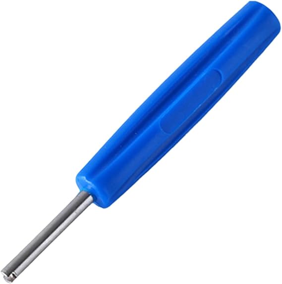 Tyre Valve Core Removal Tool, Steel Shaft Plastic Handle