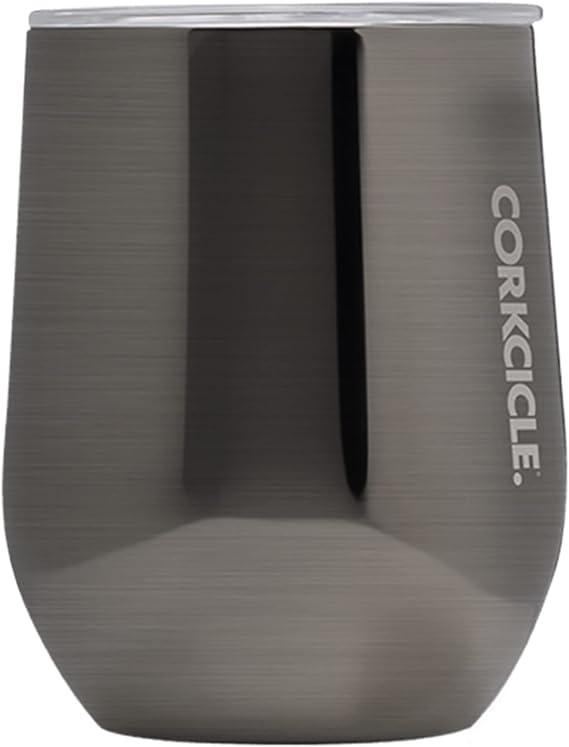 Corkcicle Stemless Glass, Stainless Steel, Triple Insulated (Gunmetal, 12oz/355ml)