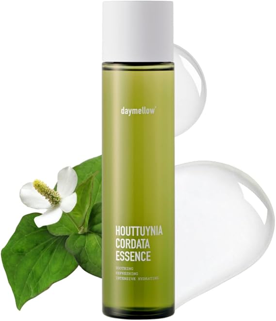 daymellow Houttuynia Cordata Real Soothing Essence Toner 5.07fl.oz/150ml, Face Toner, Heartleaf, Centella, Tea Tree, Hydrating, for All Skin Types, Acne, Soothes Redness Facial Essense Korean Skincare