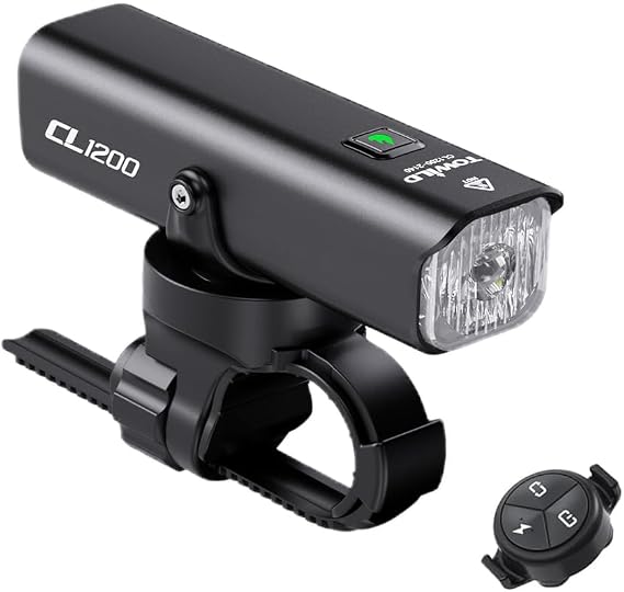TOWILD CL1200 Bike Lights for Night Riding,Compatible with Garmin/GoPro Mount,1200 Lumen Bike Headlight,5000mAh Rechargeable Battery,Waterproof Bike Light for Commuter Cyclists