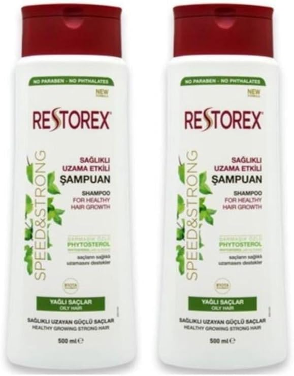 Restorex Sağlıklı Uzama Etkili Şampuan - Yağlı Saçlara Özel 500 ml - 2 Adet
