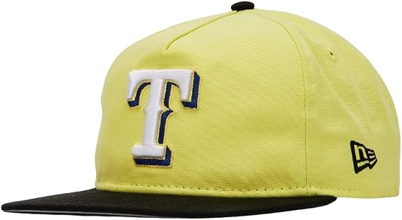 New Era Men's MLB Golfer Hat (US, Alpha, One Size, Yellow/Black, Texas Rangers)